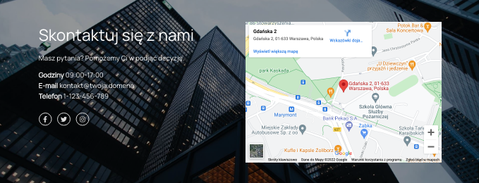 mapa Google Maps na stronie